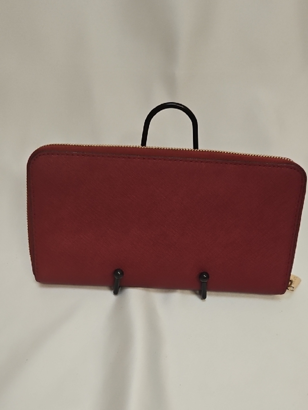 Michael Kors Burgundy Zip Wallet with Gold Logo - Picture 4 of 11